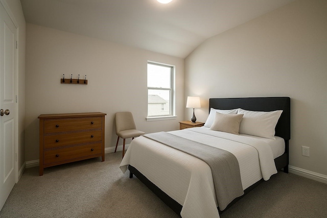 930 Estelle Dr, Euless, TX 76040 - bedroom featuring light carpet, baseboards, and lofted ceiling