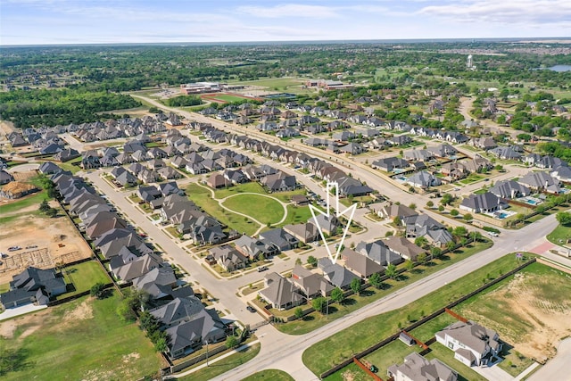 birds eye view of property featuring a residential view