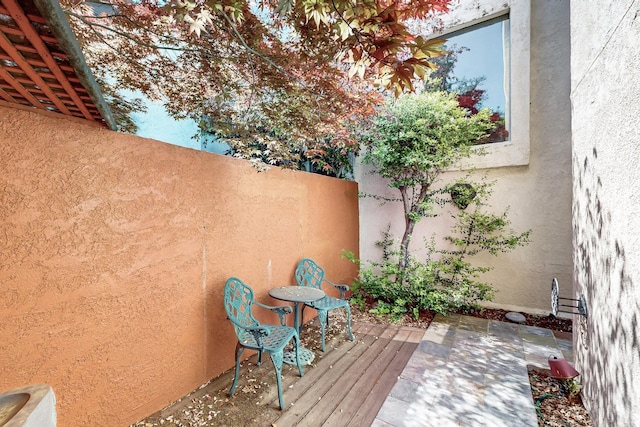 view of patio / terrace with fence