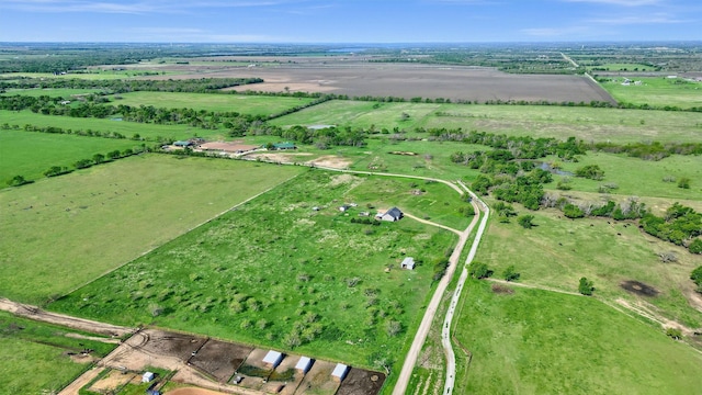 aerial view with a rural view