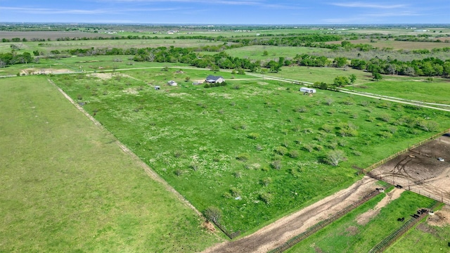 aerial view with a rural view
