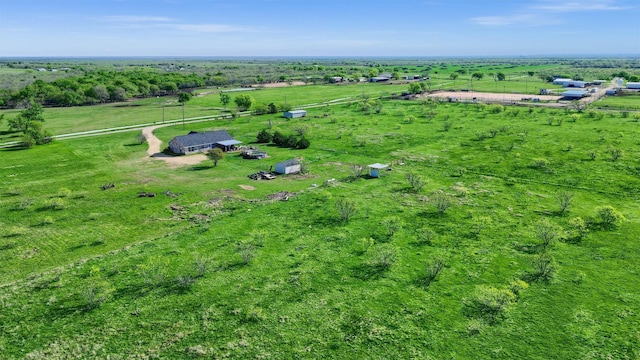 bird's eye view with a rural view