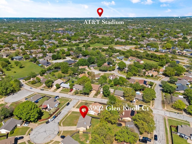drone / aerial view featuring a residential view