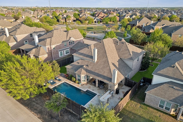 bird's eye view featuring a residential view