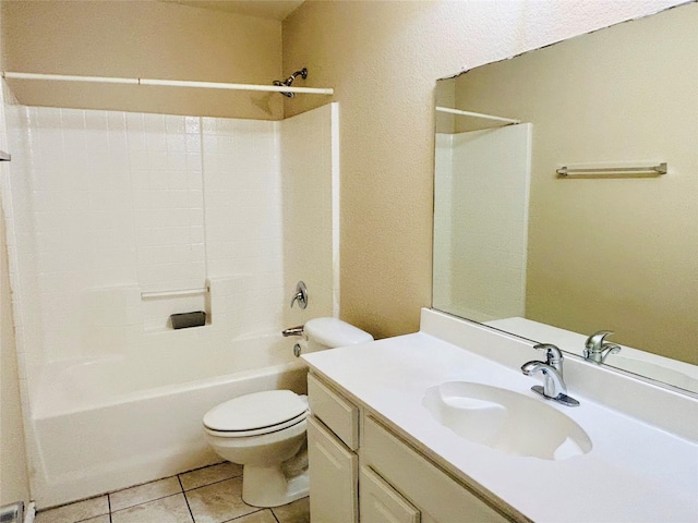 10425 Winding Passage Way, Fort Worth, TX 76131 - bathroom with vanity, washtub / shower combination, tile patterned floors, and toilet