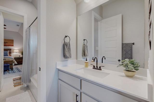 2801 Capitol Pl, Melissa, TX 75454 - bathroom with vanity, shower / bath combination with curtain, and visible vents