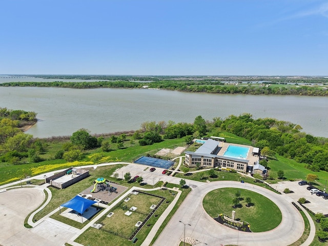 13412 Cortes De Pallas Dr, Little Elm, TX 75068 - bird's eye view of a large body of water and a pool area