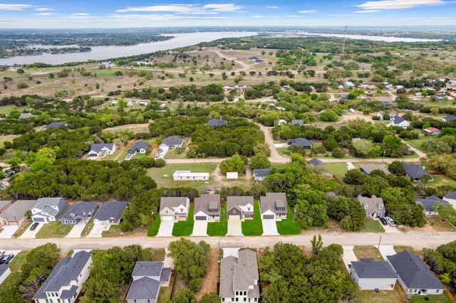 5703 Barkridge Dr, Granbury, TX 76048 - bird's eye view with a residential view and a water view