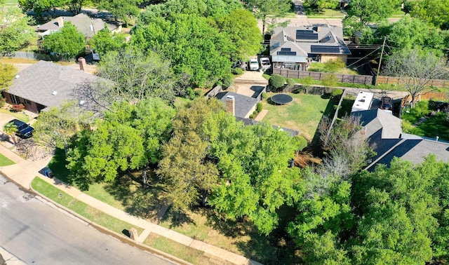 aerial view with a residential view