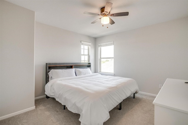 628 Bronze Forest Dr, Fort Worth, TX 76131 - bedroom featuring light carpet, baseboards, and ceiling fan