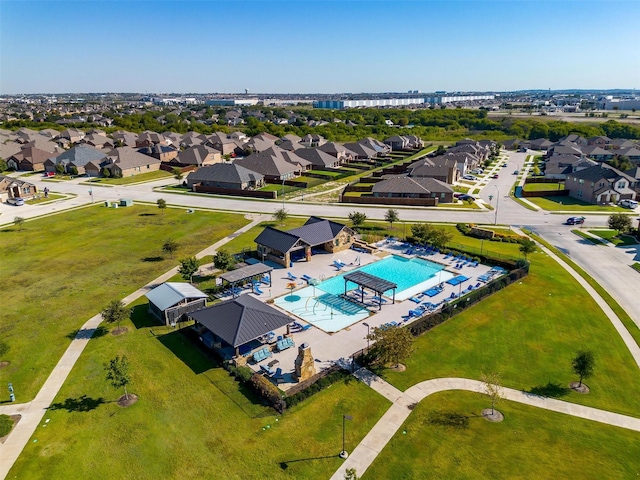 628 Bronze Forest Dr, Fort Worth, TX 76131 - aerial perspective of suburban area with a pool