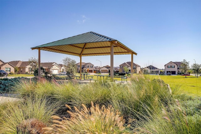 628 Bronze Forest Dr, Fort Worth, TX 76131 - dock area featuring a gazebo and a residential view