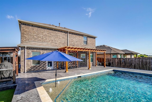 628 Bronze Forest Dr, Fort Worth, TX 76131 - view of pool featuring a pergola, a patio area, and a fenced backyard