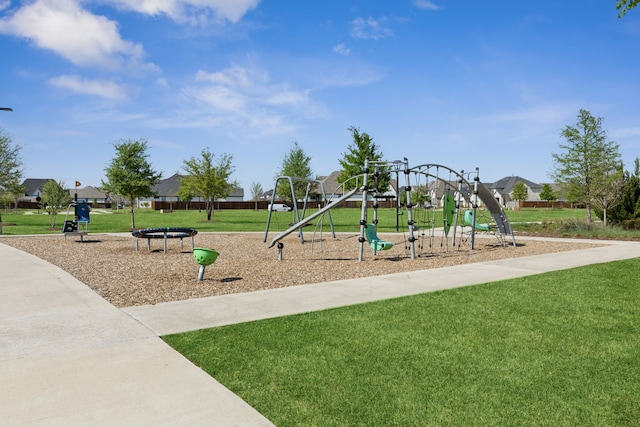 808 Bluestem Dr, Aubrey, TX 76227 - community playground with a yard and a residential view