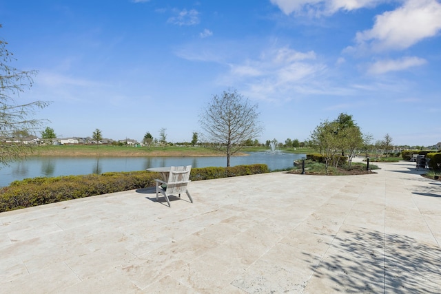 808 Bluestem Dr, Aubrey, TX 76227 - view of community with a water view and a patio