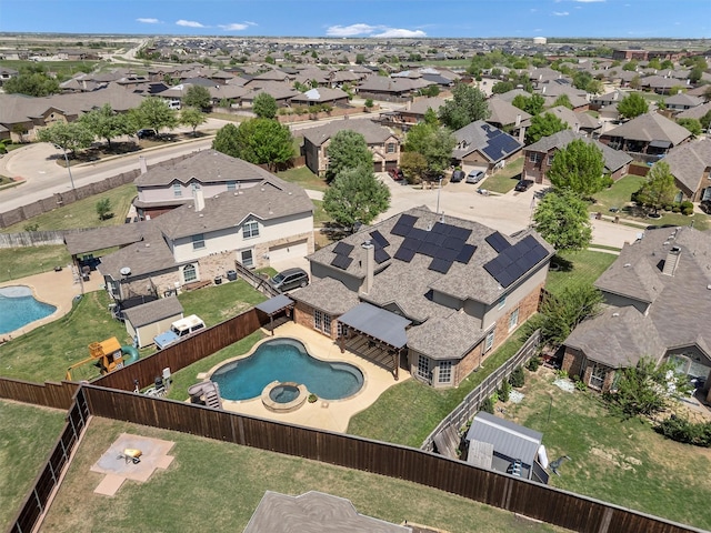 aerial view featuring a residential view