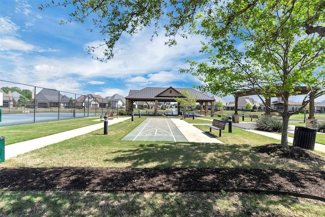 2309 Watercrest Dr, Keller, TX 76248 - view of property's community with shuffleboard, a gazebo, and a residential view