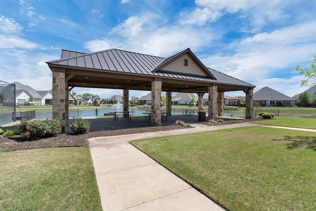 2309 Watercrest Dr, Keller, TX 76248 - view of community featuring a gazebo and a water view