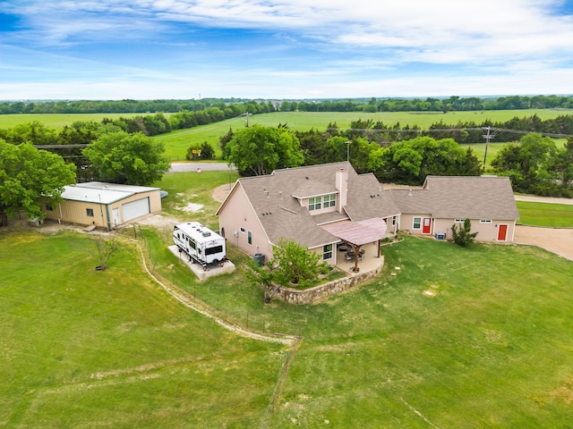 bird's eye view featuring a rural view