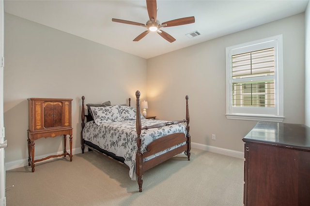 2208 Tremont Blvd, Mckinney, TX 75071 - bedroom featuring light carpet, baseboards, and a ceiling fan