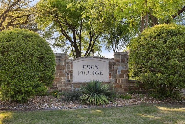 view of community sign