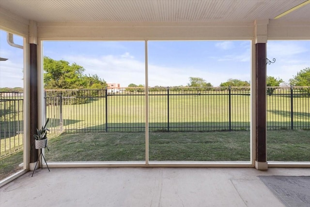 exterior space with a fenced backyard