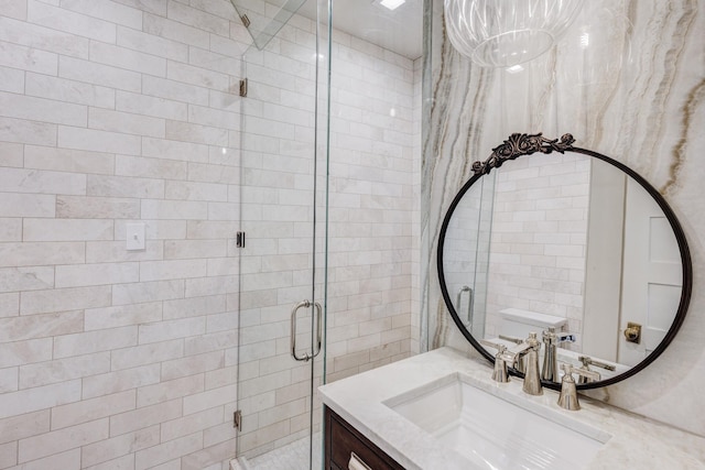 860 Prairie Trl, Argyle, TX 76226 - full bath featuring vanity and a shower stall