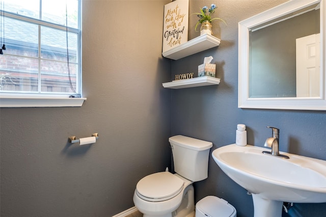 bathroom featuring toilet and a sink