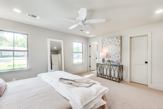 4209 Westmont Ct, Fort Worth, TX 76109 - bedroom featuring multiple windows, recessed lighting, light colored carpet, and baseboards