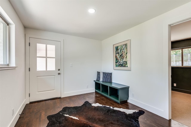 4209 Westmont Ct, Fort Worth, TX 76109 - entrance foyer with wood finished floors, baseboards, and recessed lighting