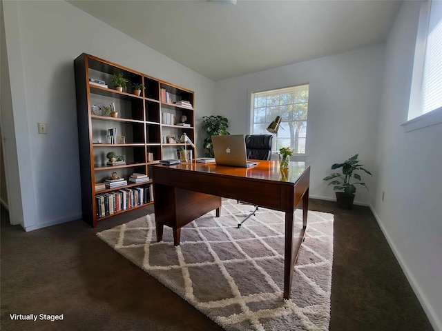 3205 Parkside Dr, Mesquite, TX 75150 - carpeted home office featuring plenty of natural light and baseboards