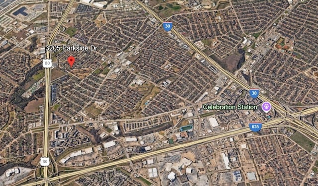 3205 Parkside Dr, Mesquite, TX 75150 - aerial map of property and surrounding area