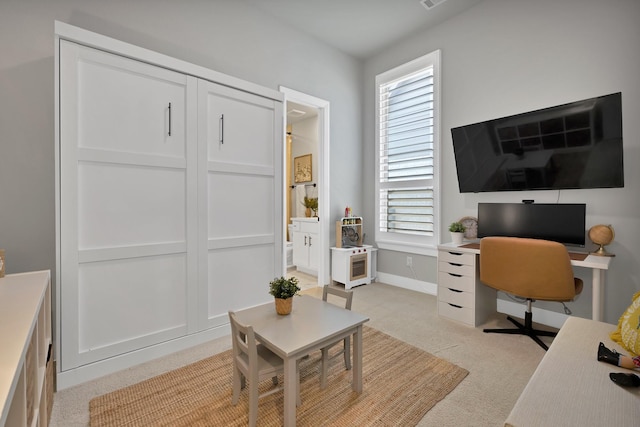 1920 Barnhill Ln, Van Alstyne, TX 75495 - home office with light carpet and healthy amount of natural light