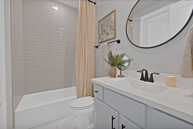 1920 Barnhill Ln, Van Alstyne, TX 75495 - bathroom featuring vanity, shower / bath combination with curtain, and toilet