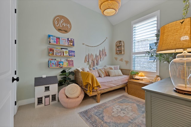 1920 Barnhill Ln, Van Alstyne, TX 75495 - sitting room with lofted ceiling and carpet