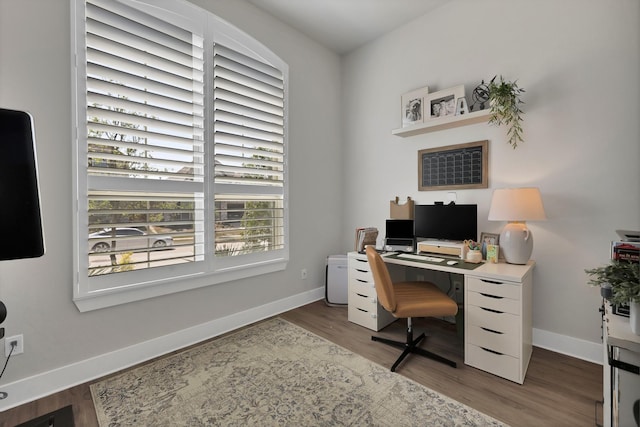 1920 Barnhill Ln, Van Alstyne, TX 75495 - home office with baseboards and wood finished floors