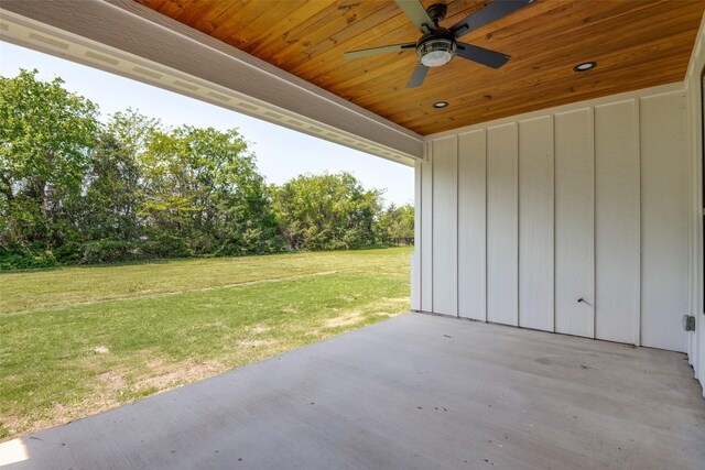 3822 Evergreen Ln, Caddo Mills, TX 75135 - view of patio featuring ceiling fan