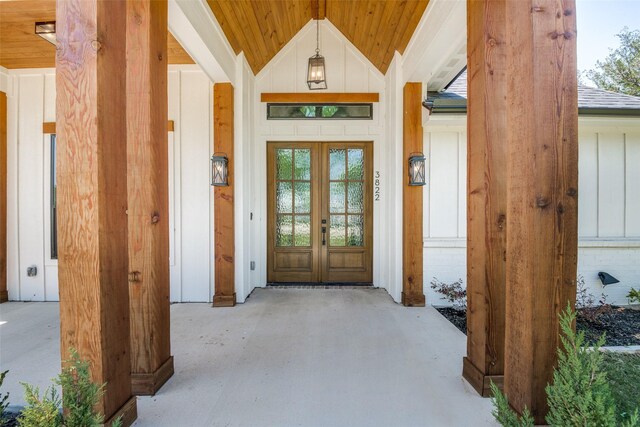 3822 Evergreen Ln, Caddo Mills, TX 75135 - doorway to property with board and batten siding