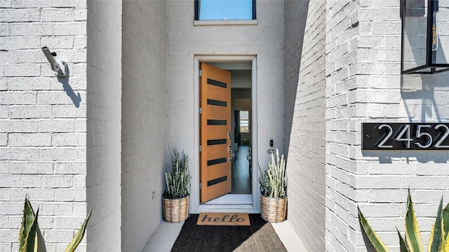 view of doorway to property