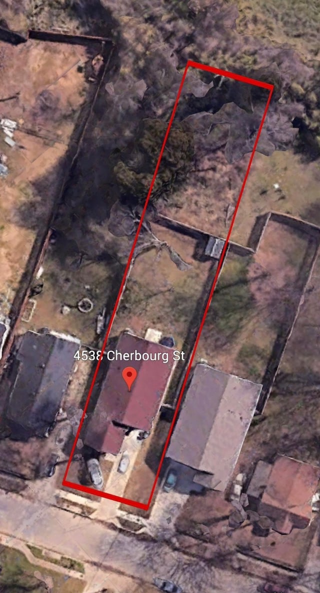 4538 Cherbourg St, Dallas, TX 75216 - map / location featuring property boundaries highlighted