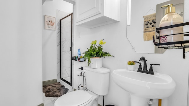 304 Winding Creek Ln, Anna, TX 75409 - bathroom with a sink, toilet, and a stall shower