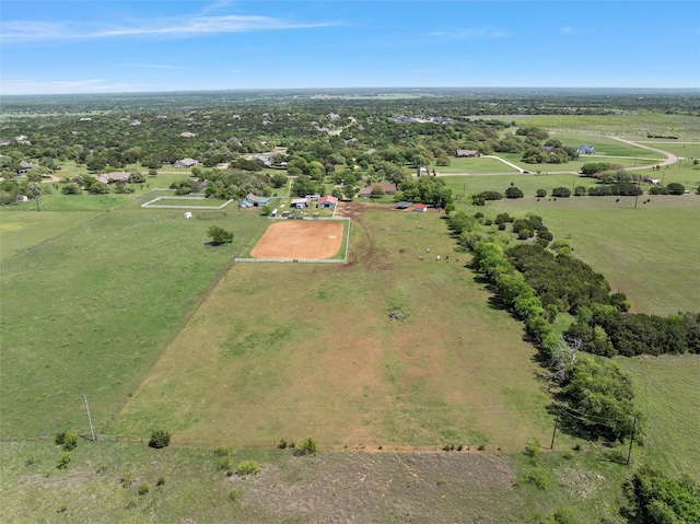 aerial view featuring a rural view