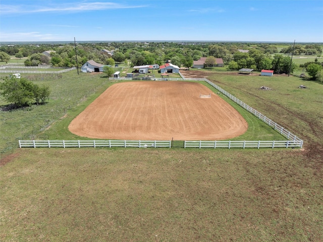 drone / aerial view featuring a rural view