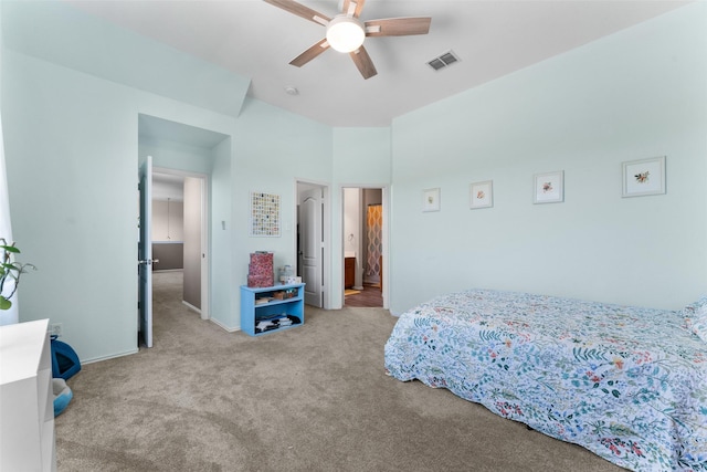 3101 Clear Springs Dr, Forney, TX 75126 - bedroom with ceiling fan, baseboards, carpet, and visible vents