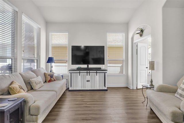 1124 Spanish Moss Dr, Savannah, TX 76227 - living area with wood finished floors and baseboards