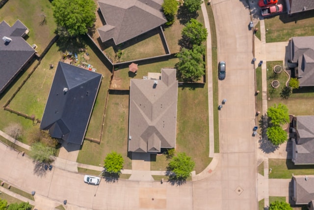 bird's eye view with a residential view