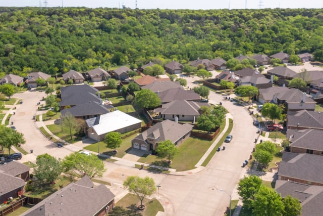 drone / aerial view with a residential view
