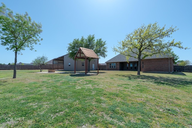 125 Mountain Meadow Dr, Tuscola, TX 79562 - view of yard featuring fence and a patio
