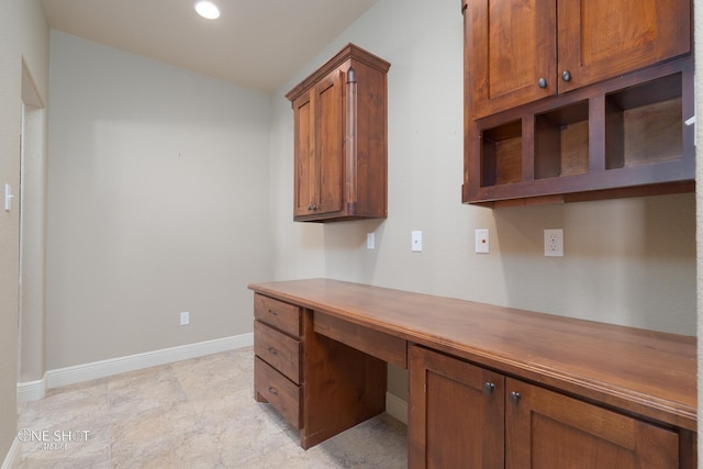 125 Mountain Meadow Dr, Tuscola, TX 79562 - unfurnished office with built in desk and baseboards