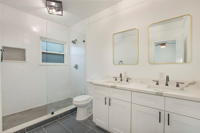 626 N Hampton Rd, Dallas, TX 75208 - bathroom with toilet, a walk in shower, and a sink